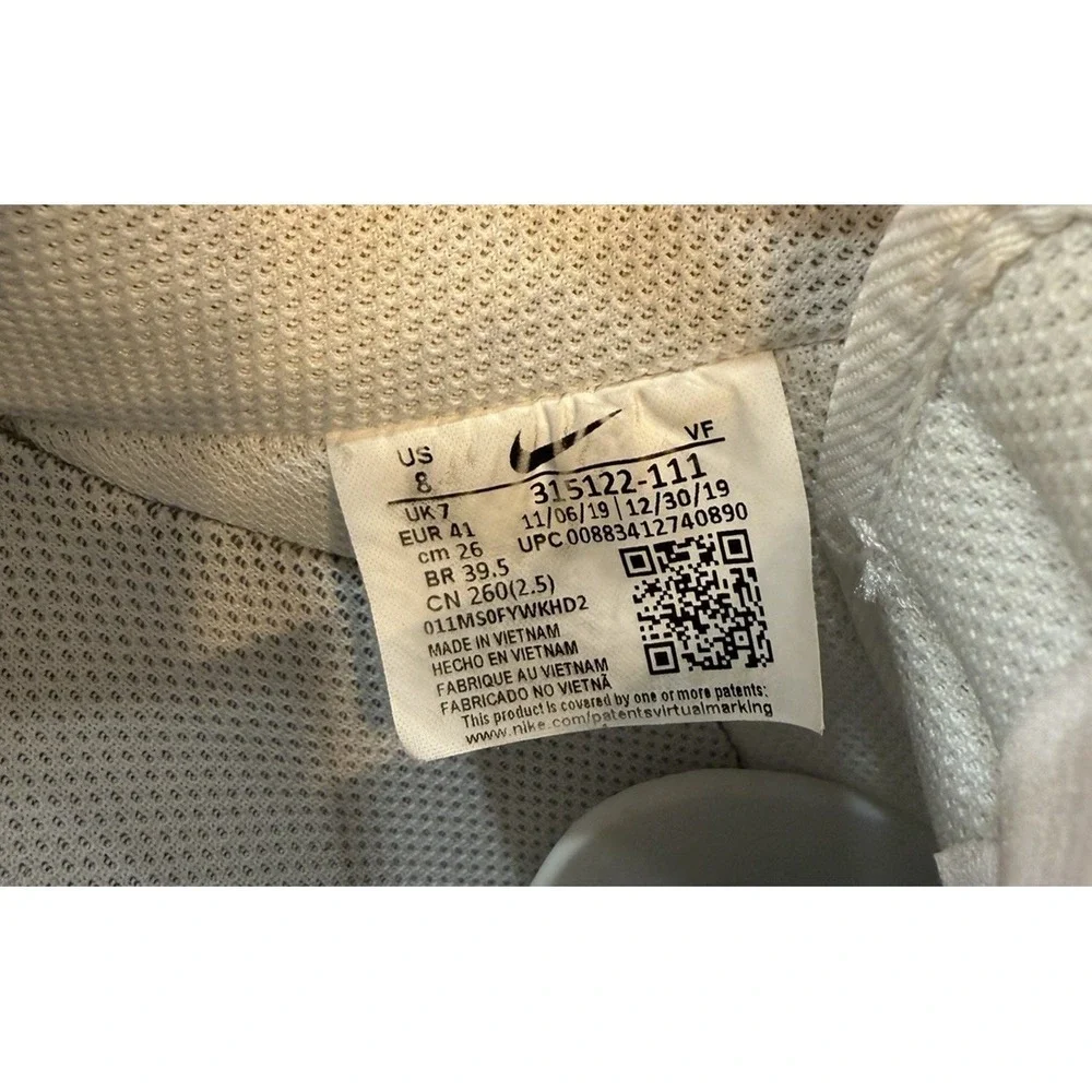 Nike Air Force 1 Low White Men's SZ 8 2019 Sneakers Tennis Shoes, Clean ‎ Dad